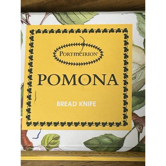 New Portmeirion Botanic Garden Stainless Steel Bread Knife Porcelain Handle - Picture 7 of 7
